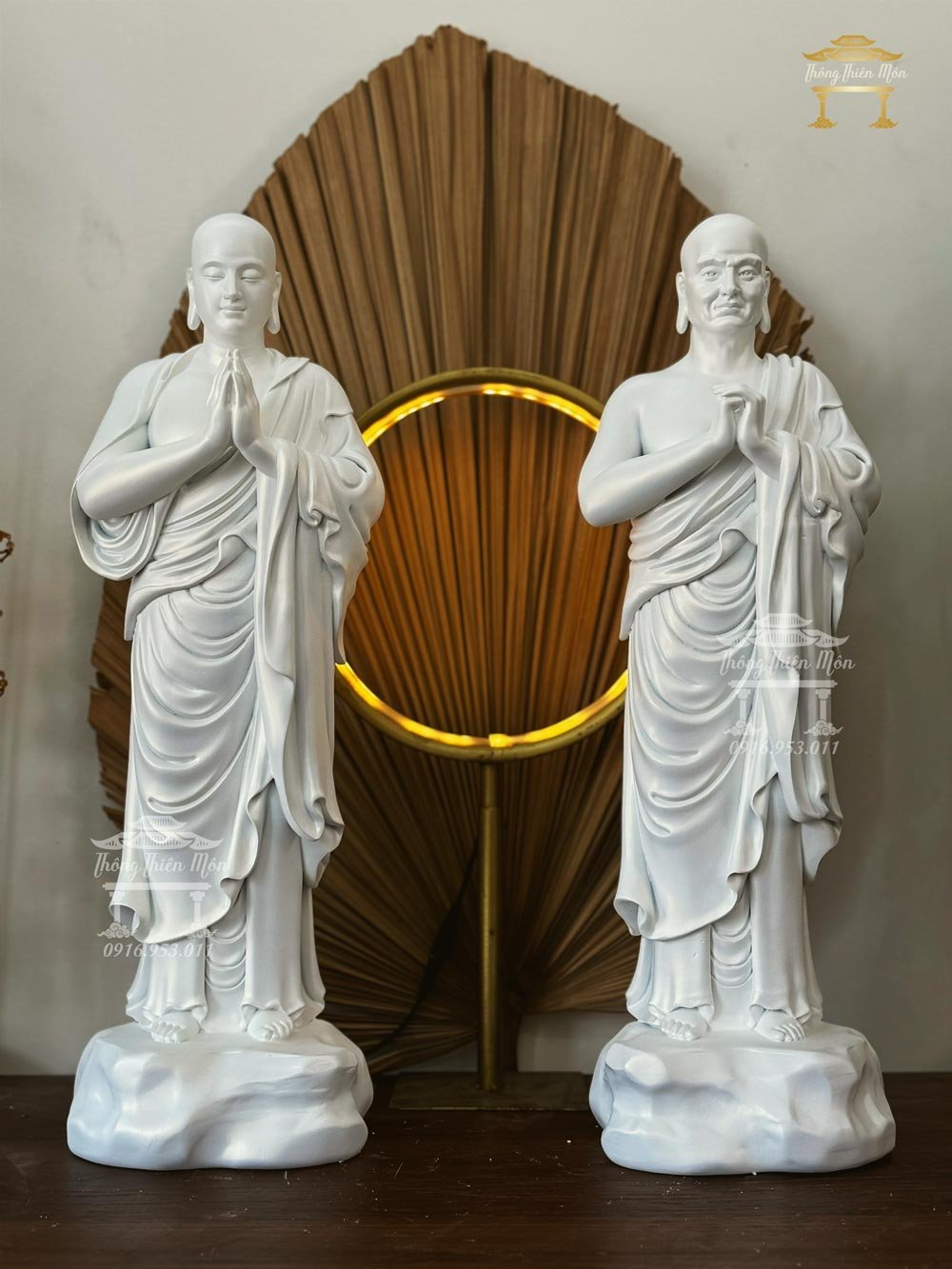 Tôn tượng A Nan Đà - Ca Diếp, kích thước 50cm