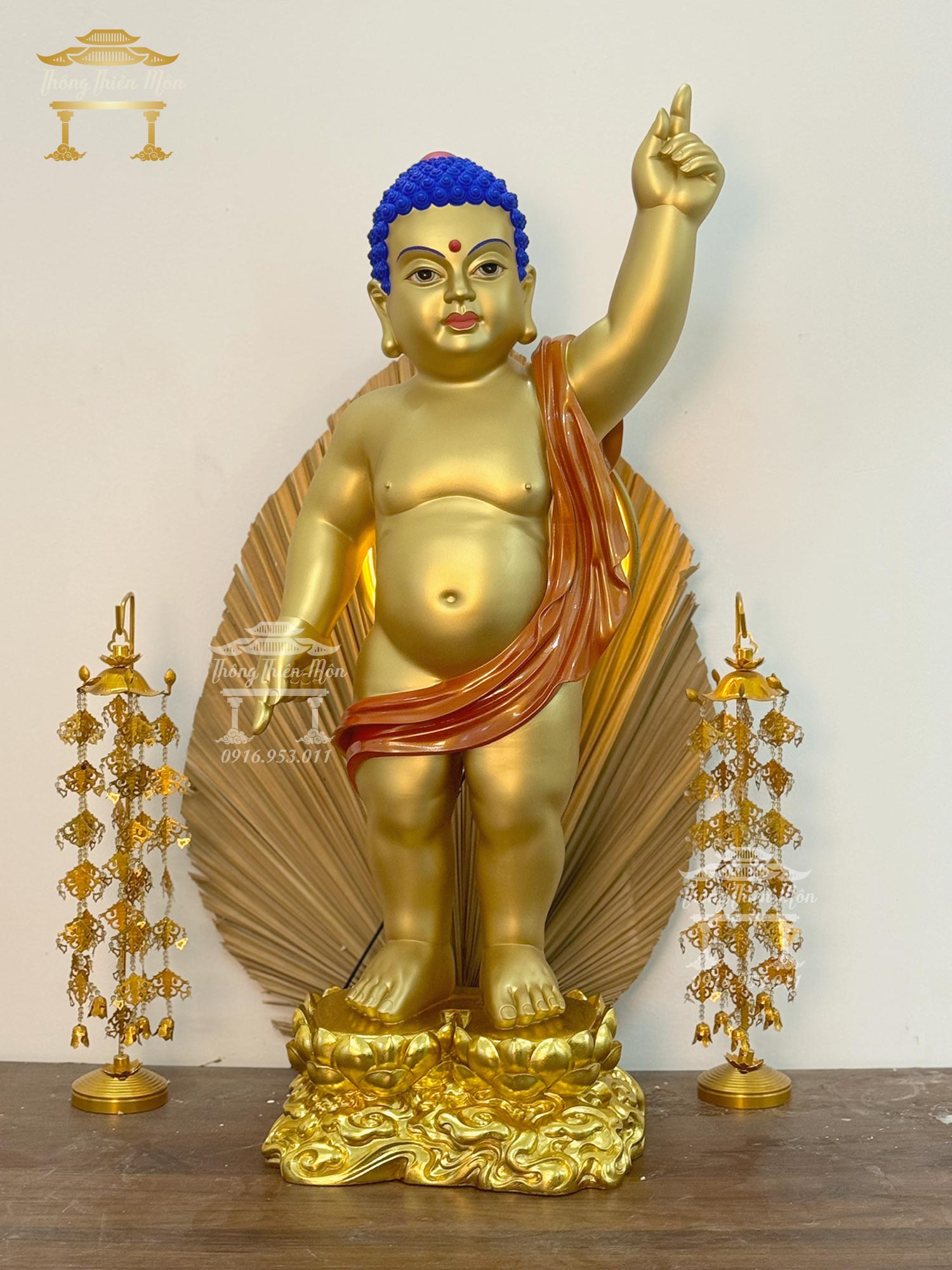 Tượng Phật Đán sanh da đồng