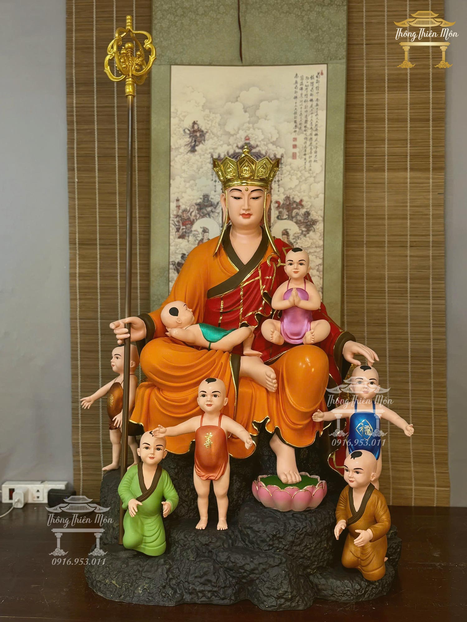 Tôn tượng Địa Tạng Độ Thai Nhi, Kích thước 95cm