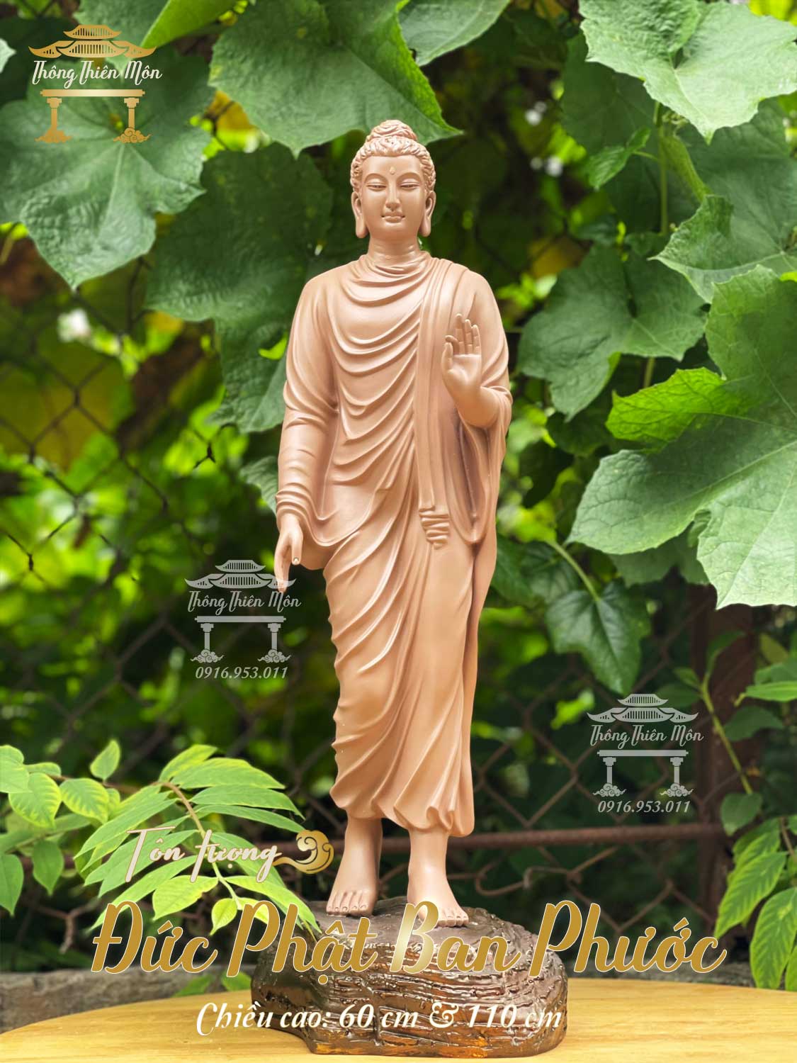 Tôn tượng Bổn sư Ban Phước, kích thước 60cm