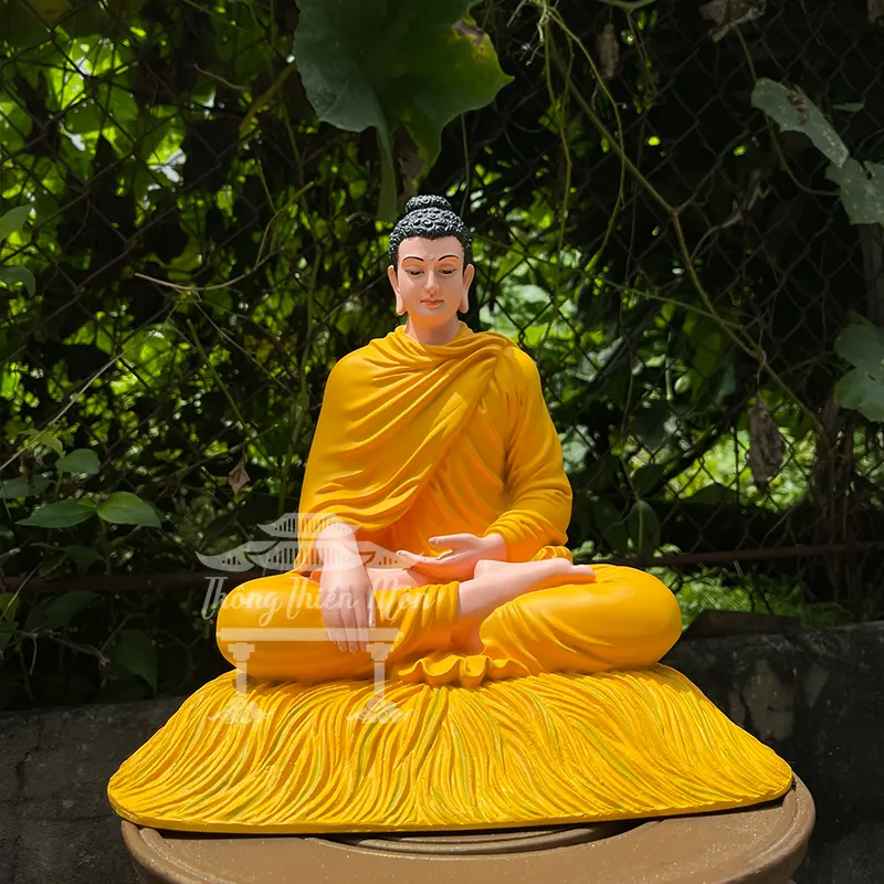 Tượng Bổn Sư Thích Ca Ấn Địa Xúc - Đế cỏ - 30cm - Màu theo yêu cầu