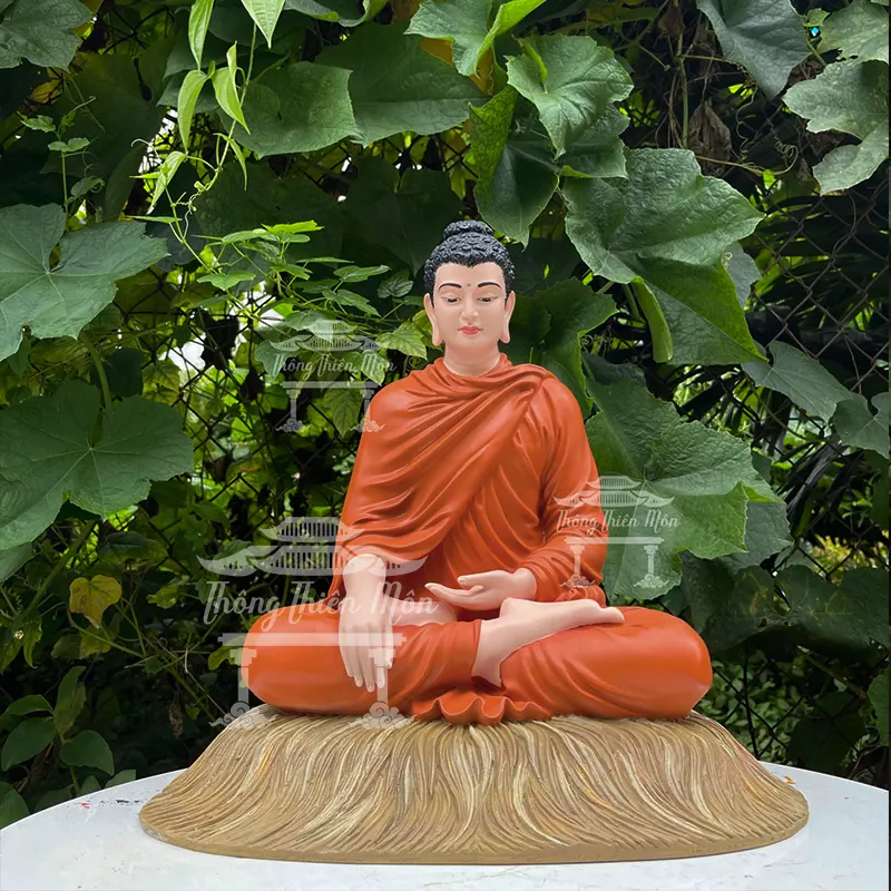 Tượng Bổn Sư Thích Ca Ấn Địa Xúc - 45cm - Màu theo yêu cầu