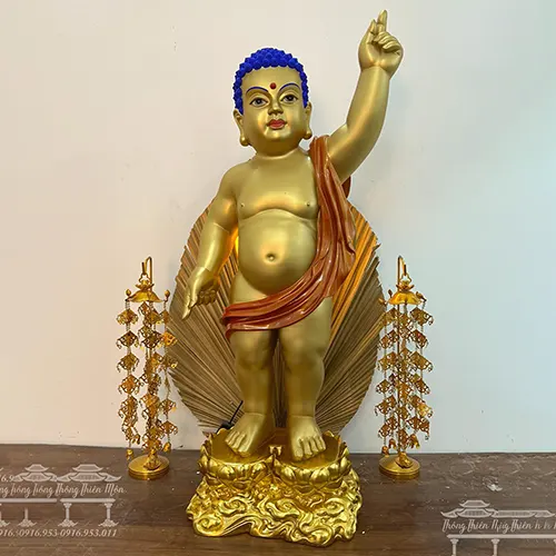 Tượng Phật Đản Sanh - Sơ Sinh, Kích thước 90cm