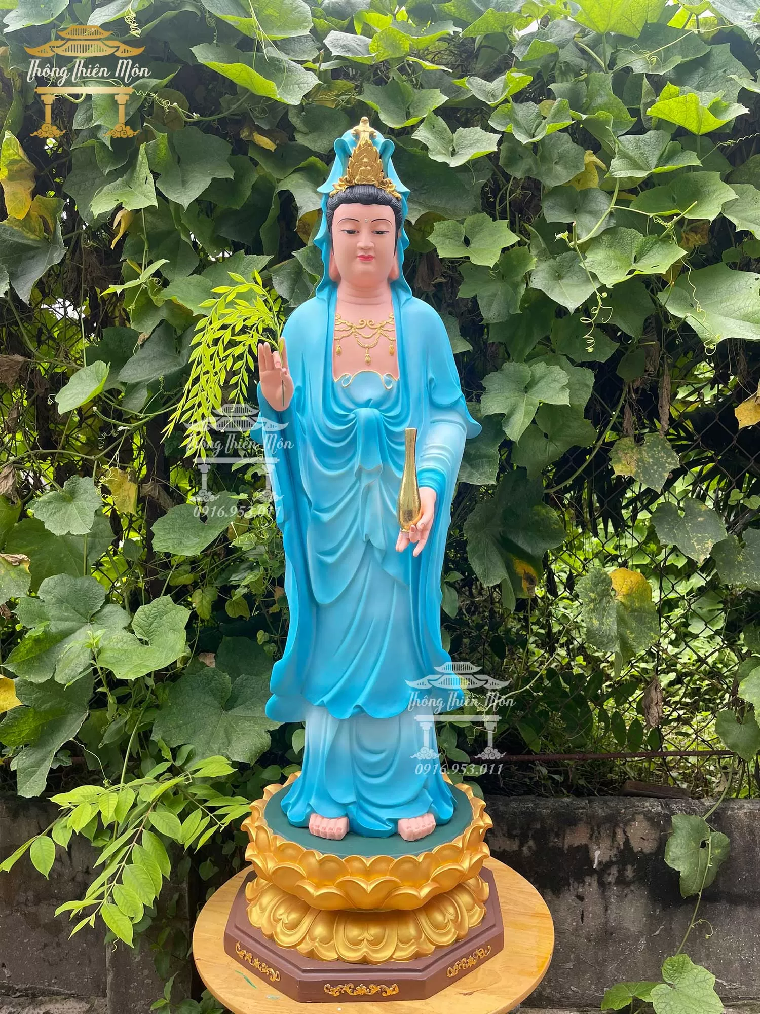 Tôn tượng Quan Thế Âm Bồ Tát - 1m3 - Màu theo yêu cầu