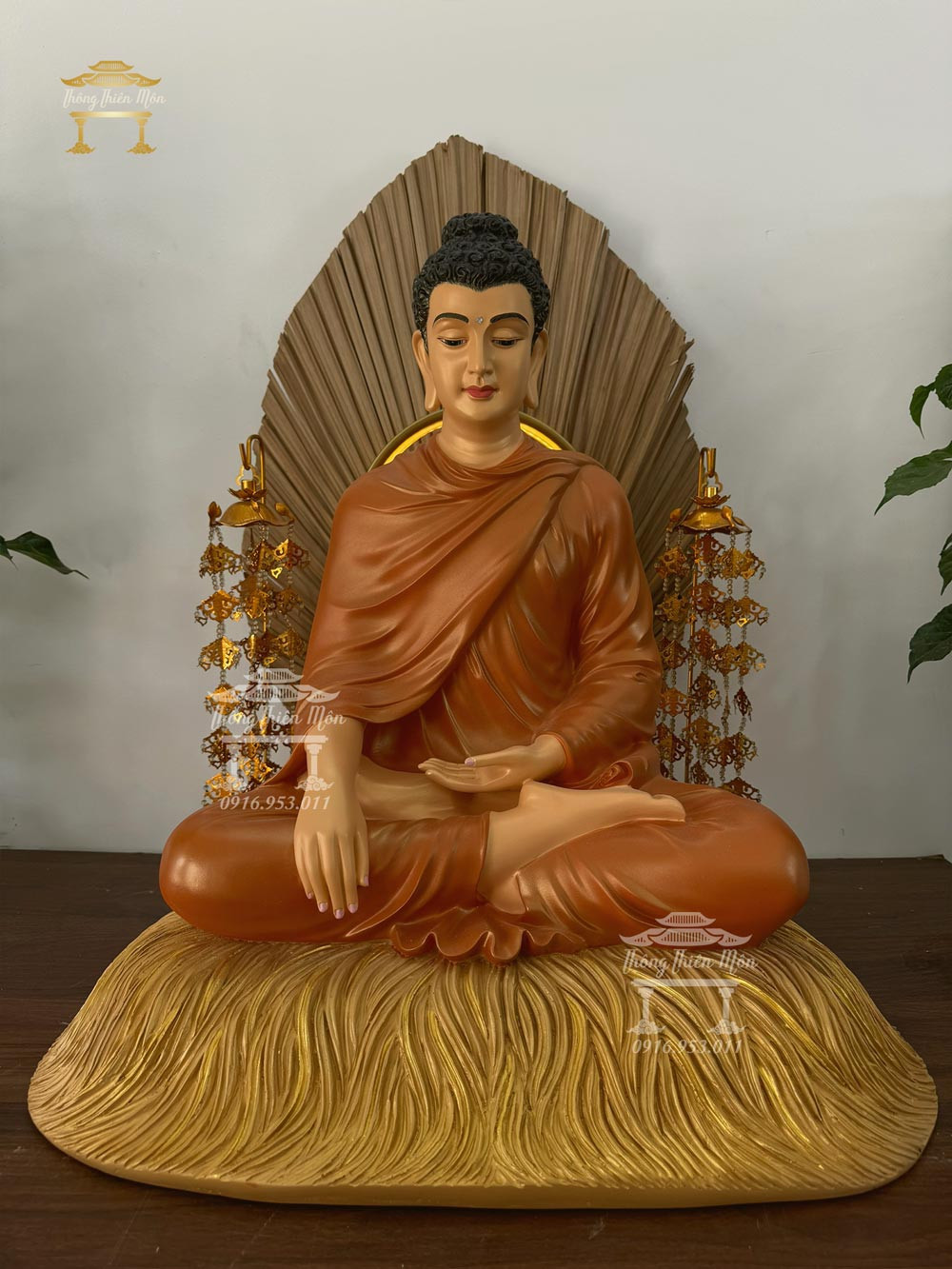 Tượng Bổn Sư Thích Ca Ấn Địa Xúc - 60cm - Màu theo yêu cầu