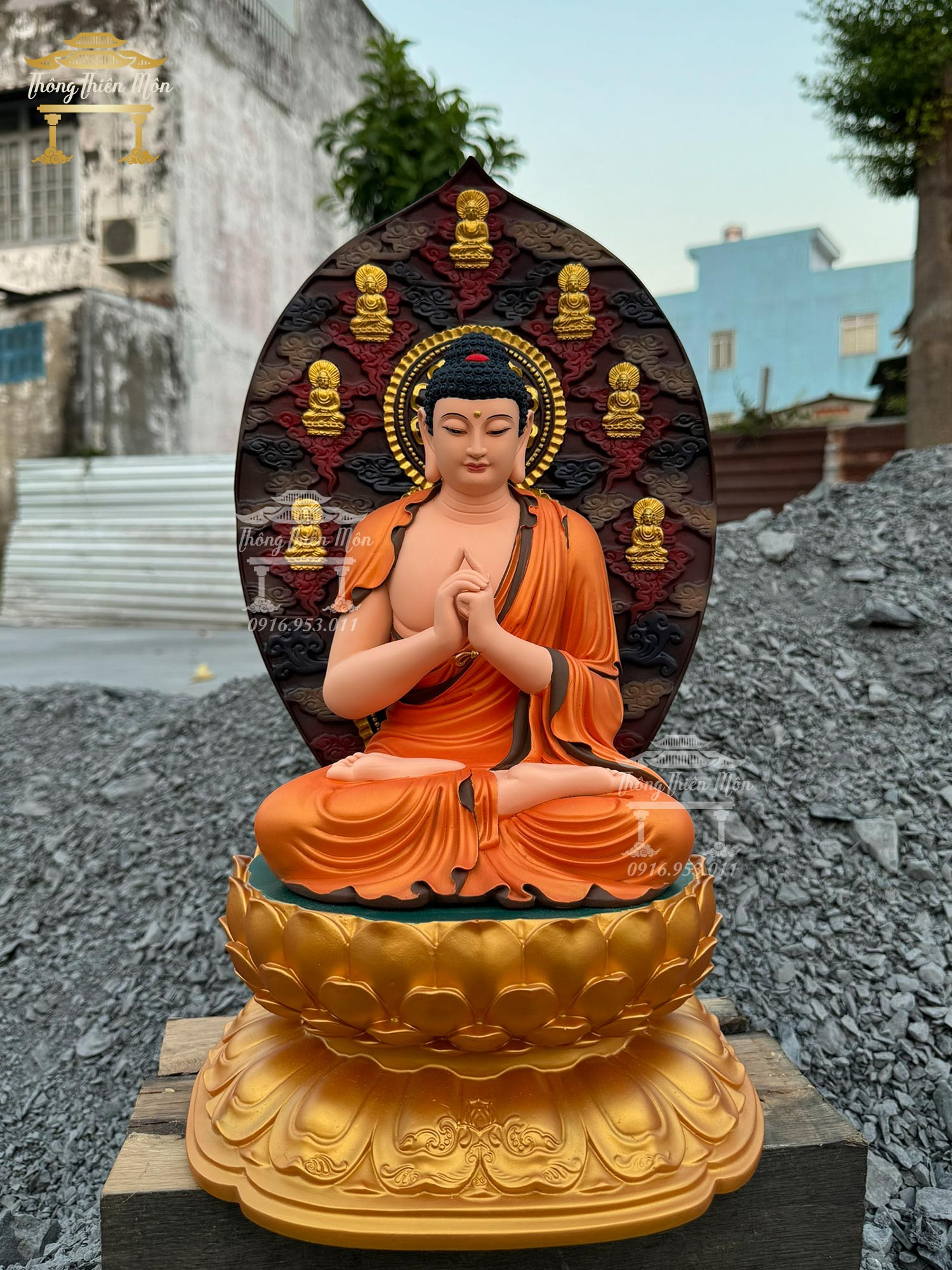 Tôn tượng Thất Phật dược sư cao tổng 43cm
