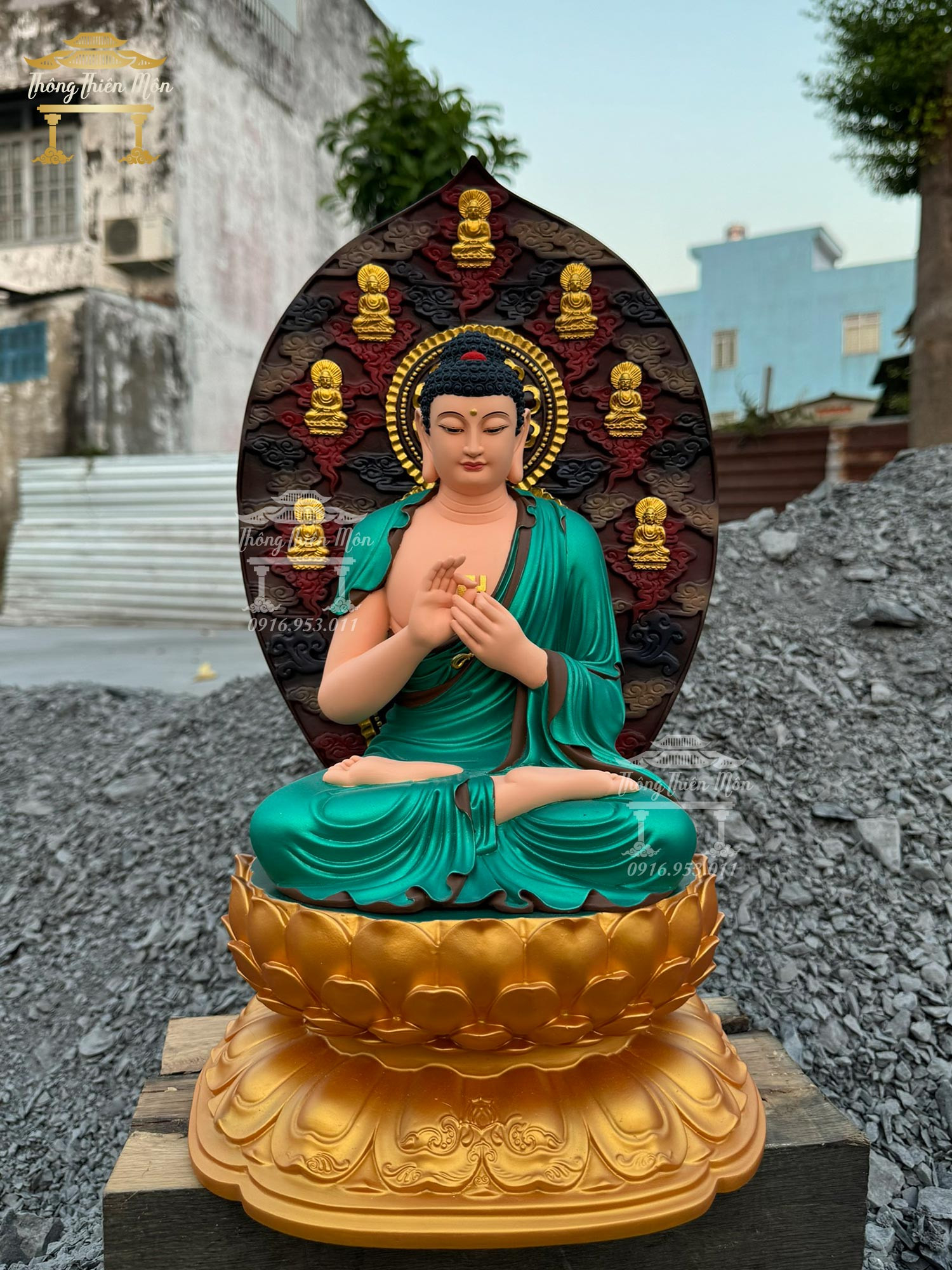 Tôn tượng Thất Phật dược sư cao tổng 43cm