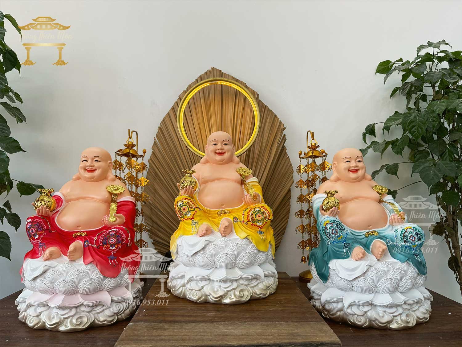 Tôn Tượng Di Lạc Bồ Tát - Kích thước 40cm - Sơn màu theo yêu cầu