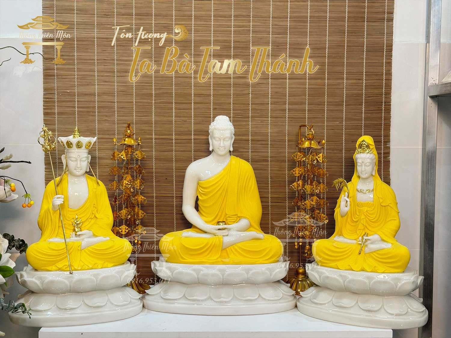 Tượng Ta Bà Tam Thánh, Bạch Ngọc, Y sơn hiệu ứng giả gốm