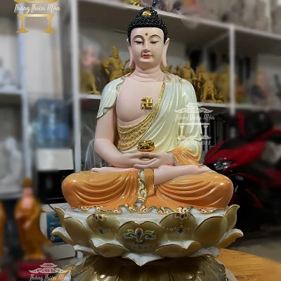 Tượng Phật A Di Đà - 60cm - Đá Thạch Anh Đài Loan cao cấp