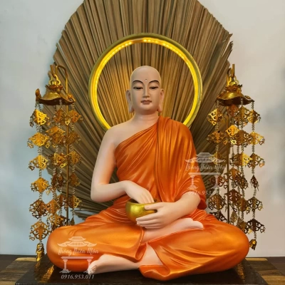 Tôn tượng Sivali, màu cam truyền thống, kích thước 30cm