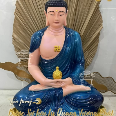 Tượng Phật Dược Sư, Màu xanh, kích thước 50cm