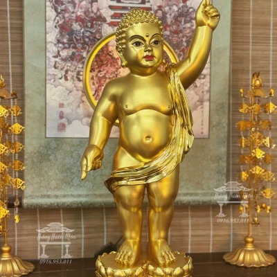 Tượng Phật Đản Sanh - Sơ Sinh, Kích thước 60cm