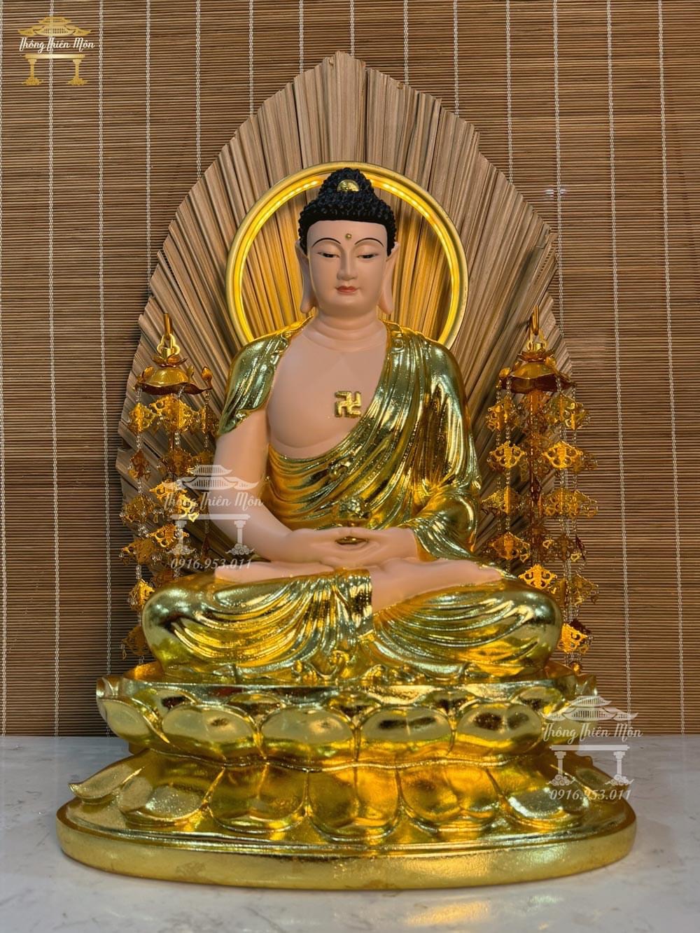 Tượng A Di Đà Phật ngồi mạ vàng