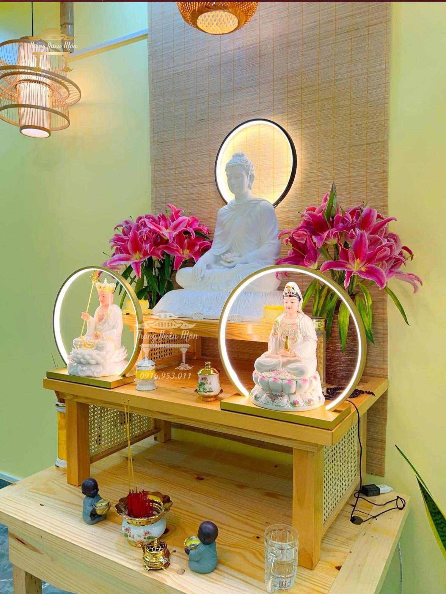 Tượng Bổn Sư Thích Ca Ấn Địa Xúc - 60cm - 1 màu trắng