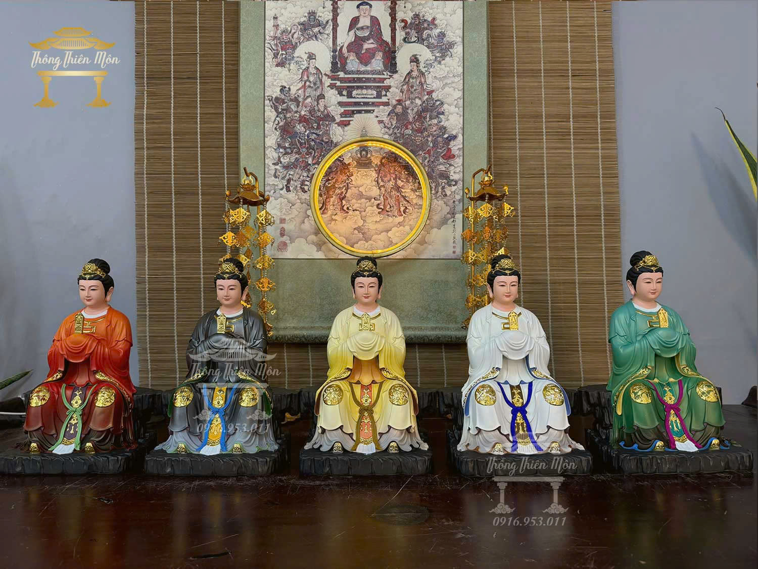 Tôn tượng Năm Mẹ Ngũ Hành, Kích thước 30cm