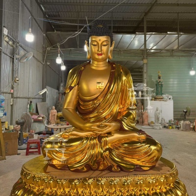 Tôn tượng A Di Đà Mạ vàng, Kích thước 2m