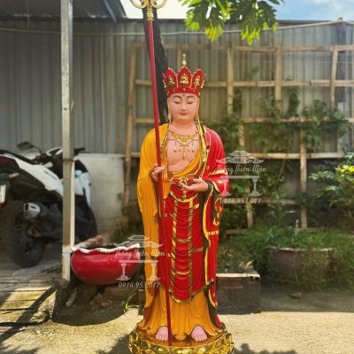 Tôn tượng Địa Tạng dáng đứng, Kích thước 120cm, Y phước điền